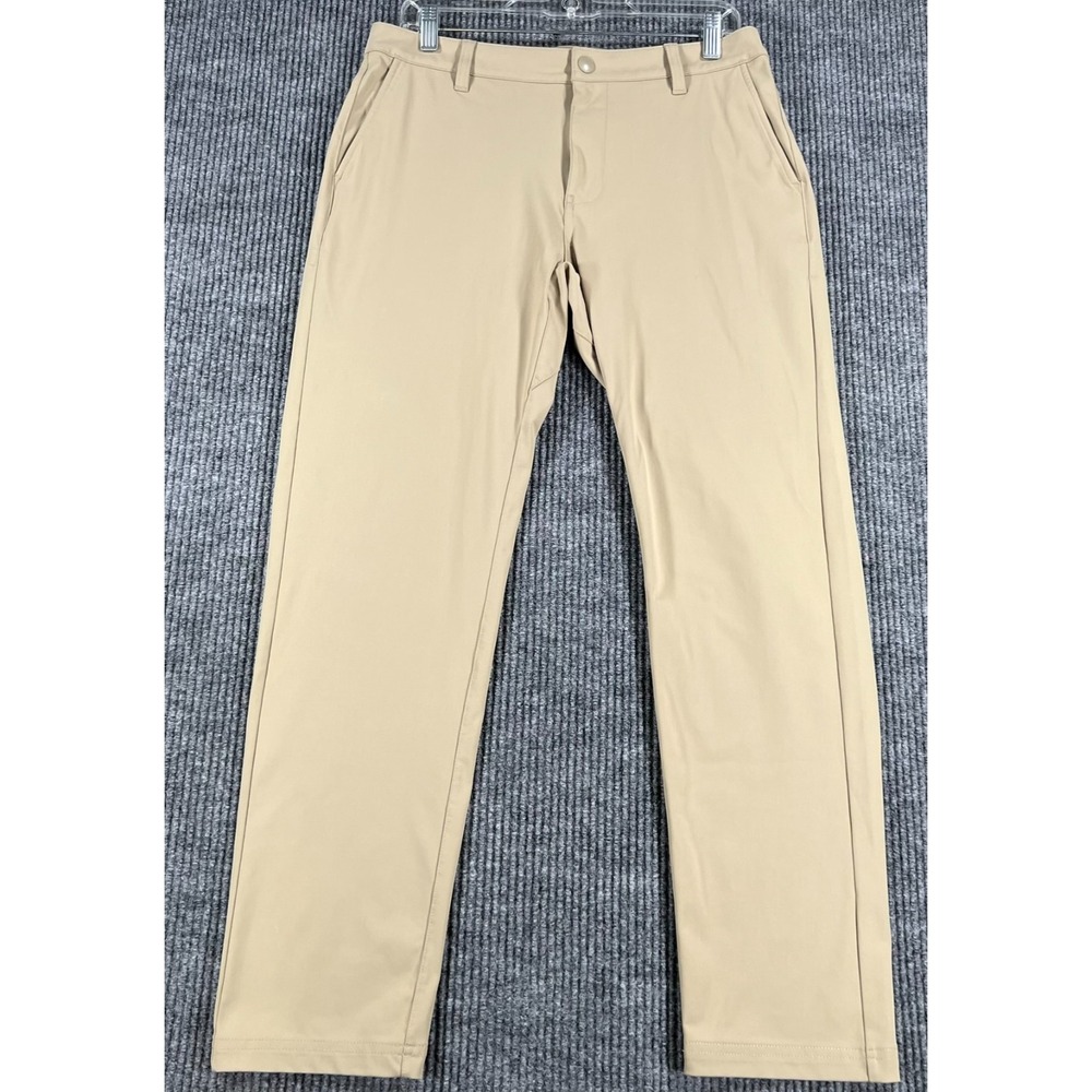 Quince Performance Golf Pants Mens Size 31x30 Beige Chino Flat Straight‎ Front